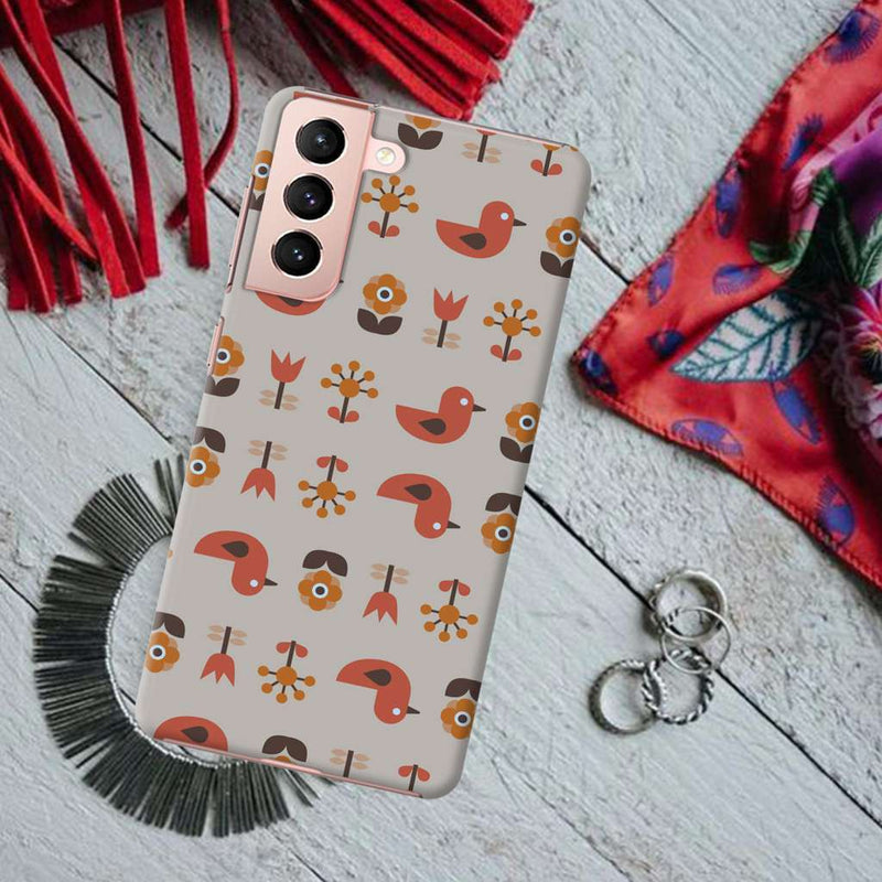 Duck and florals Printed Slim Cases and Cover for Galaxy S21
