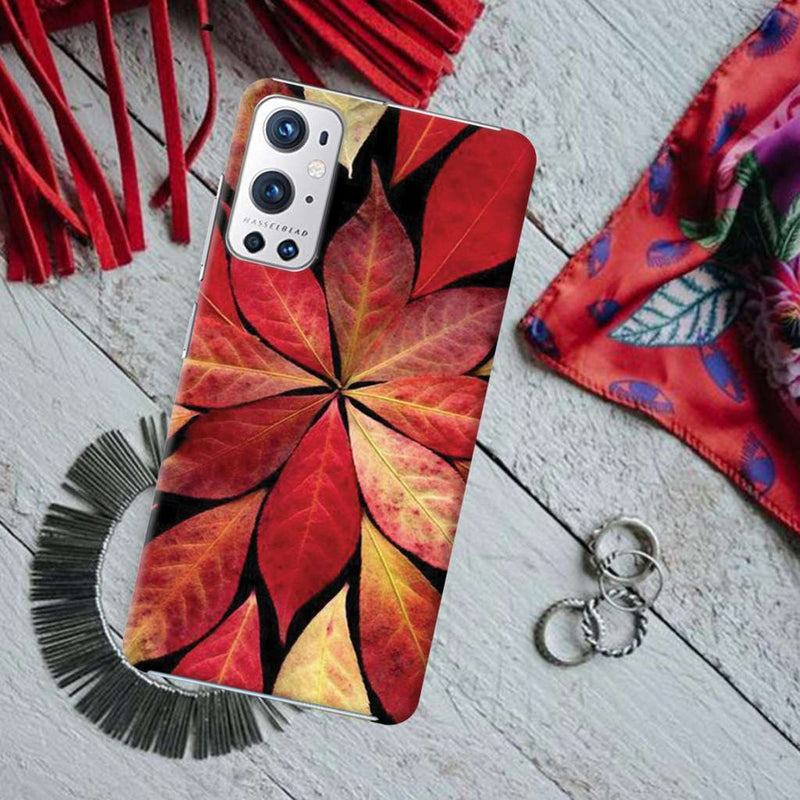 Red Leaf Printed Slim Cases and Cover for OnePlus 9R