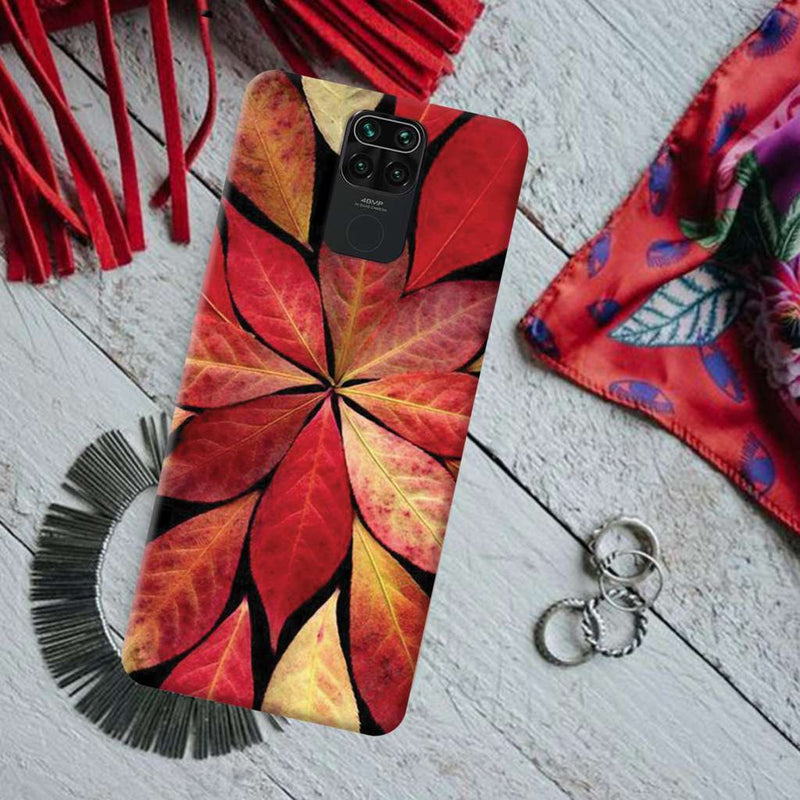 Red Leaf Printed Slim Cases and Cover for Redmi Note 9