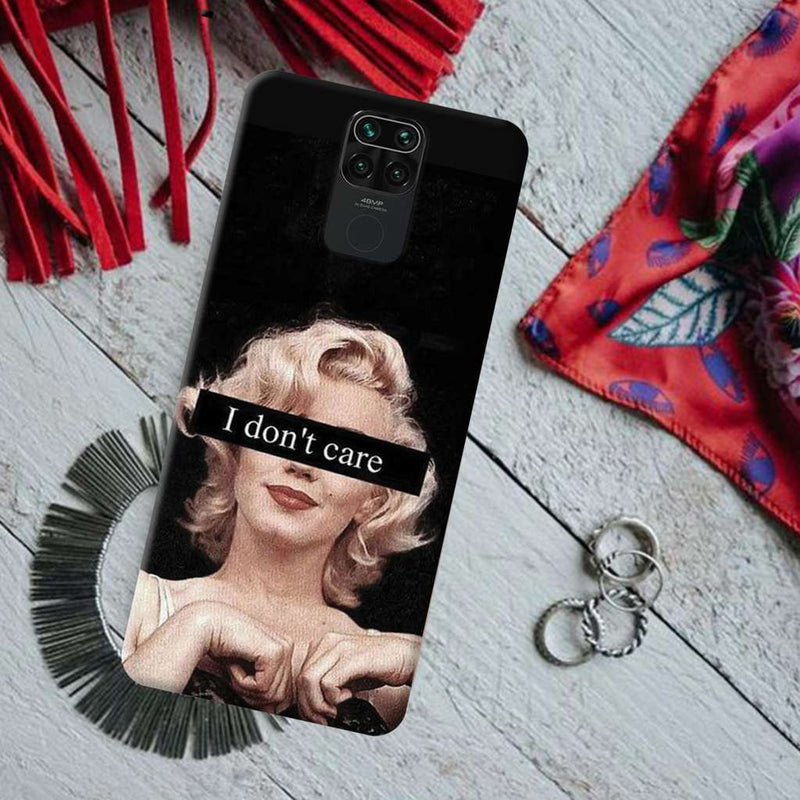 I Don't care Printed Slim Cases and Cover for Redmi Note 9