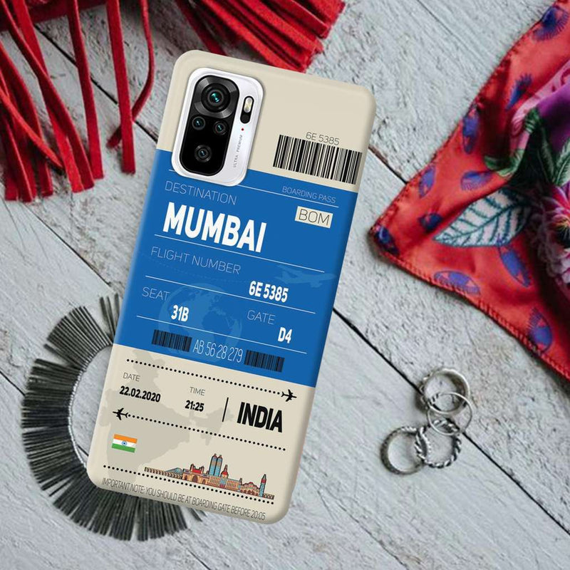 Mumbai ticket Printed Slim Cases and Cover for Redmi Note 10