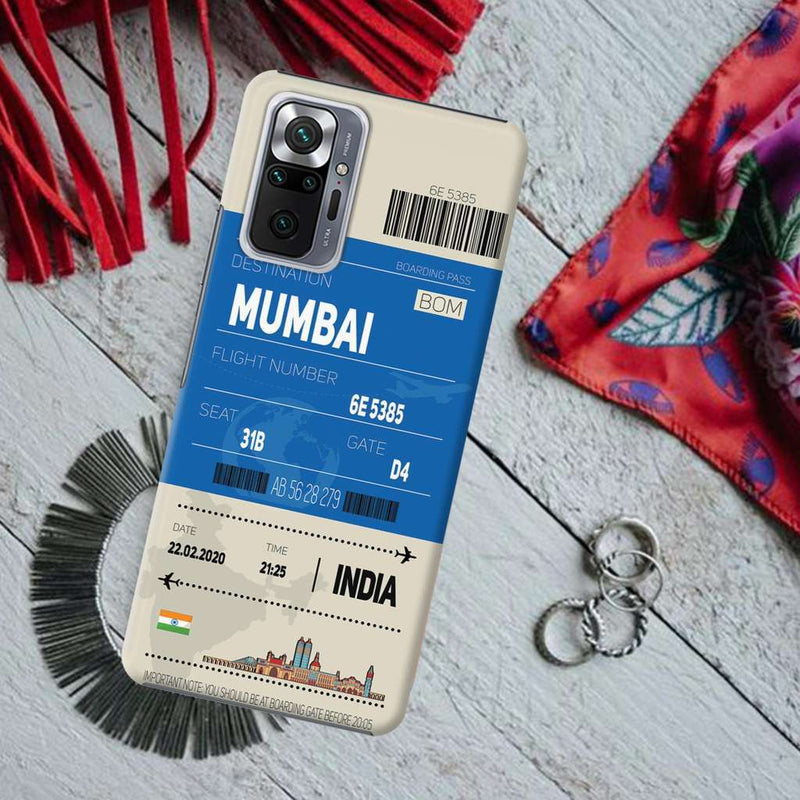 Mumbai ticket Printed Slim Cases and Cover for Redmi Note 10 Pro