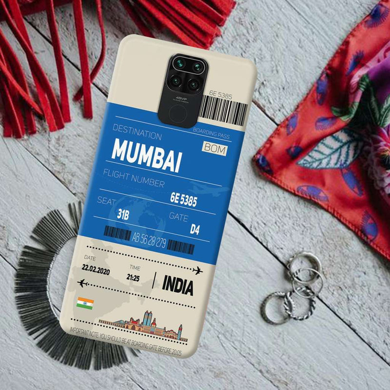 Mumbai ticket Printed Slim Cases and Cover for Redmi Note 9