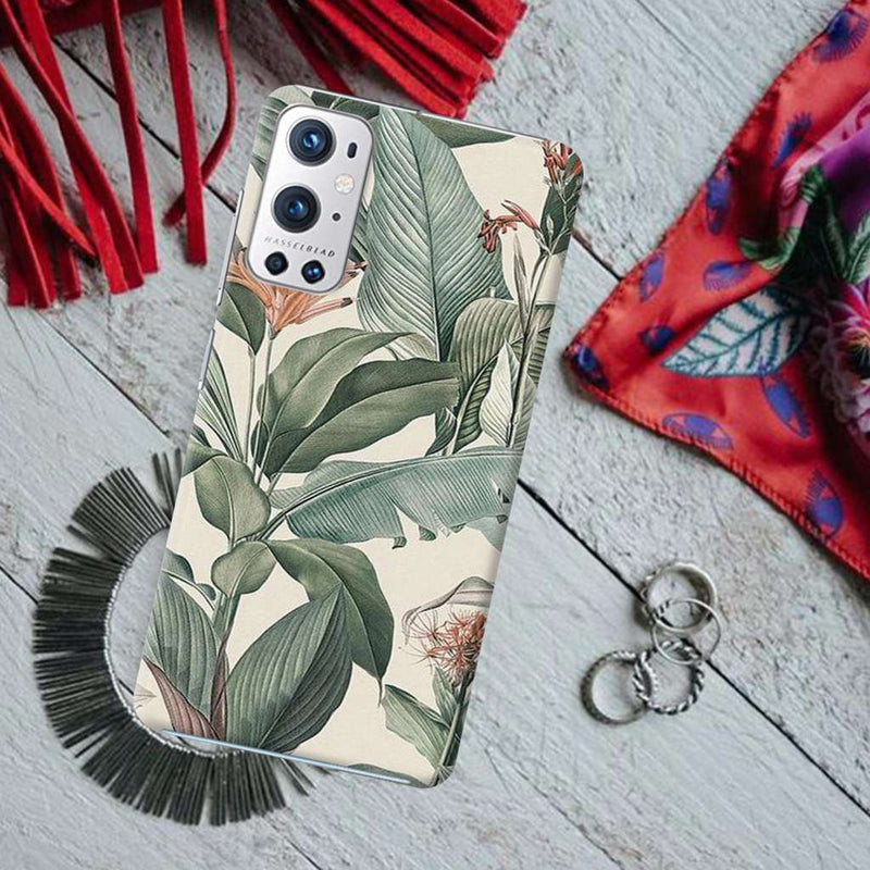 Green Leafs Printed Slim Cases and Cover for OnePlus 9R