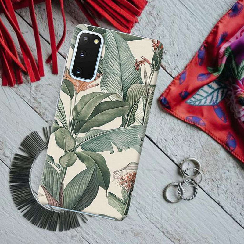 Green Leafs Printed Slim Cases and Cover for Galaxy S20 Plus