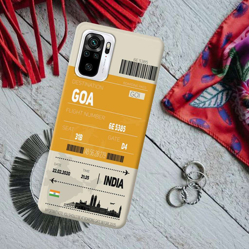 Goa ticket Printed Slim Cases and Cover for Redmi Note 10