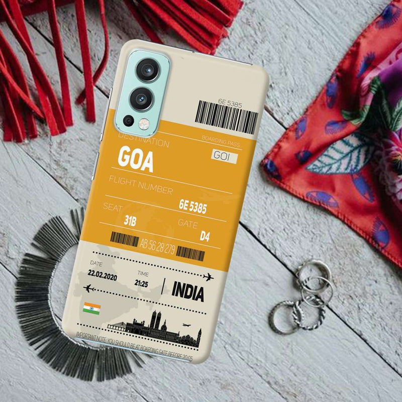 Goa ticket Printed Slim Cases and Cover for OnePlus Nord 2