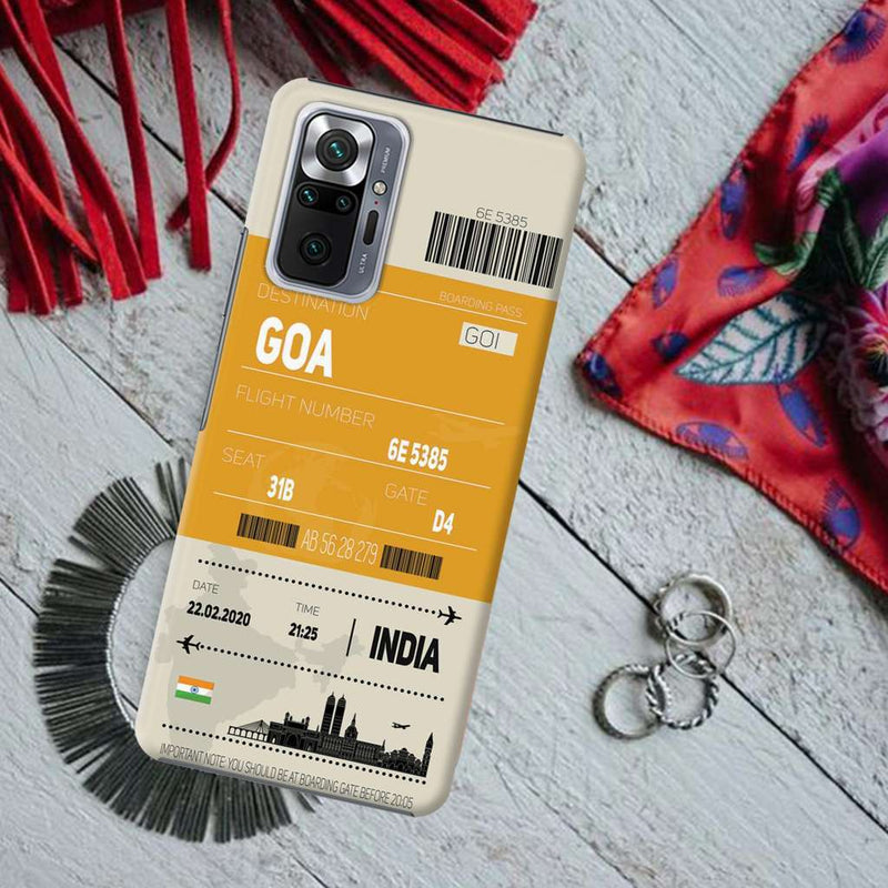 Goa ticket Printed Slim Cases and Cover for Redmi Note 10 Pro