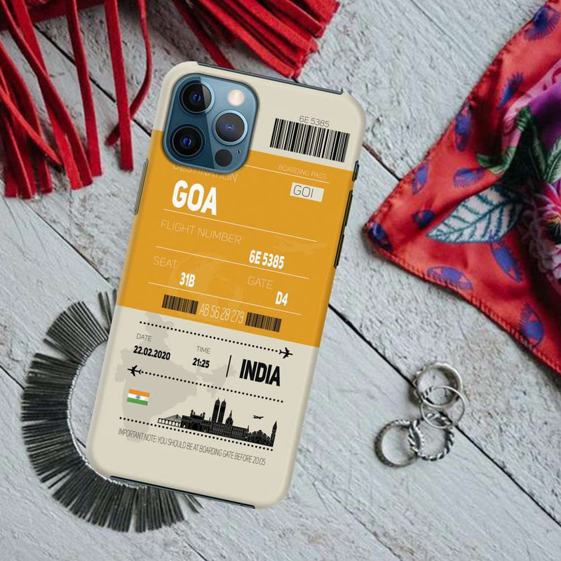 Goa ticket Printed Slim Cases and Cover for iPhone 12 Pro
