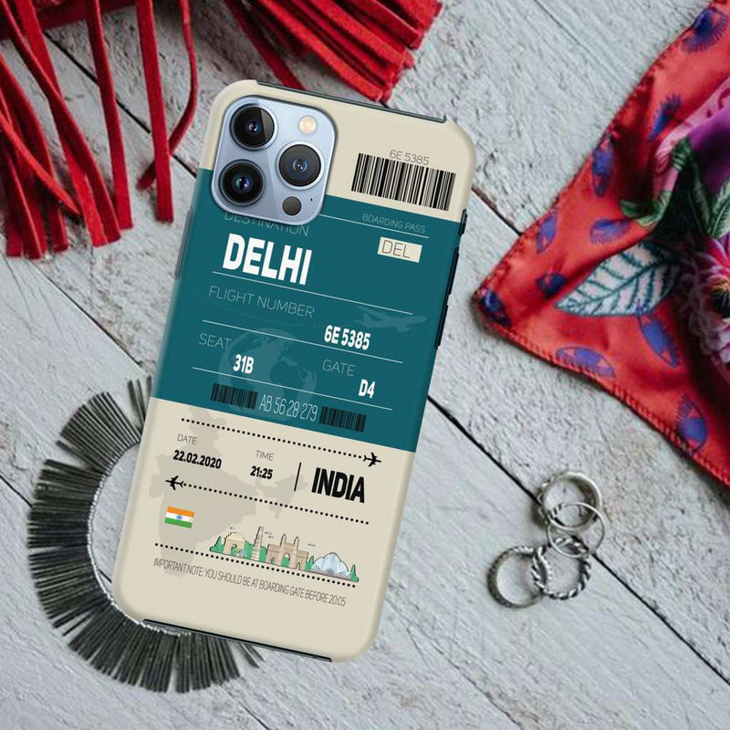 Delhi ticket Printed Slim Cases and Cover for iPhone 13 Pro