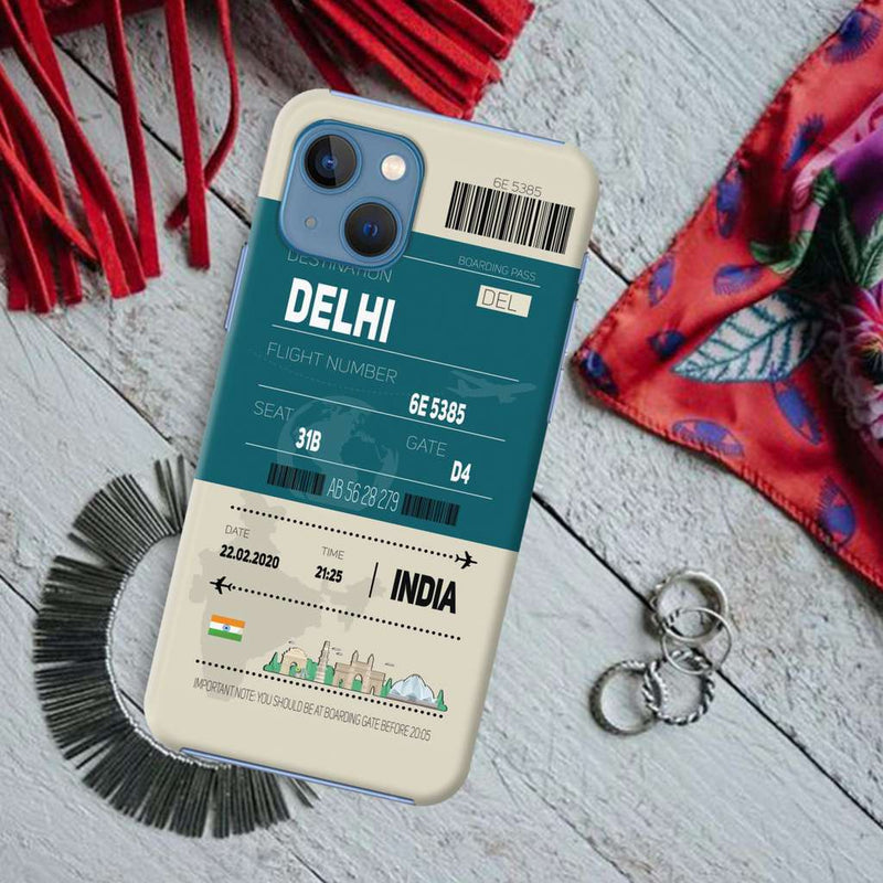 Delhi ticket Printed Slim Cases and Cover for iPhone 13