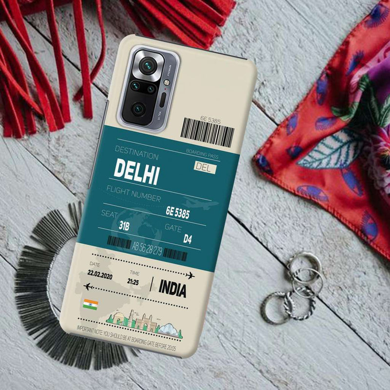 Delhi ticket Printed Slim Cases and Cover for Redmi Note 10 Pro