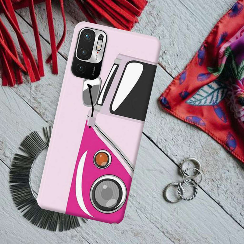 Pink Volkswagon Printed Slim Cases and Cover for Redmi Note 10T