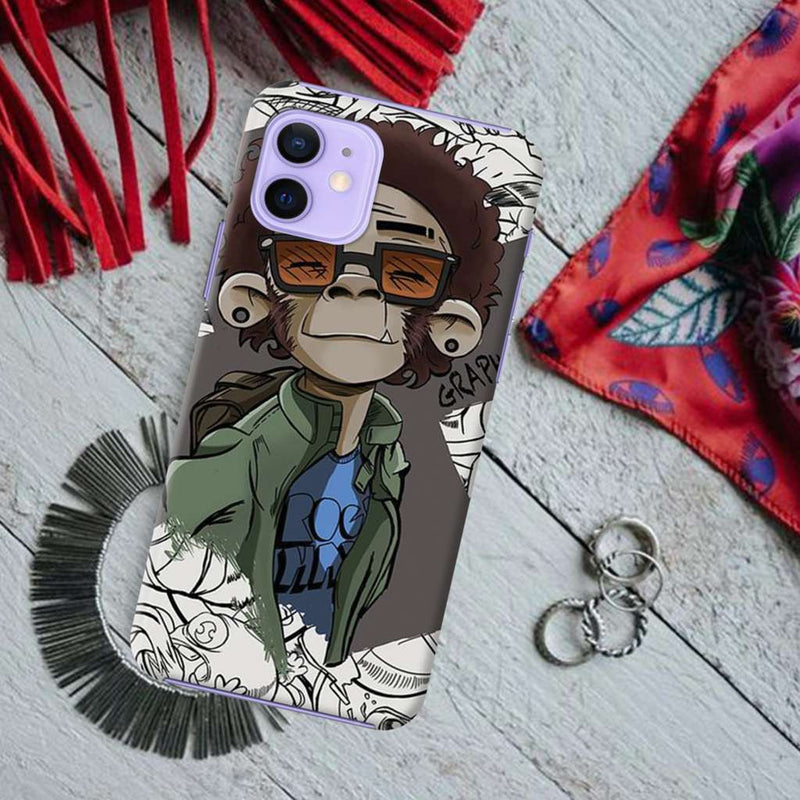 Monkey Printed Slim Cases and Cover for iPhone 12 Mini
