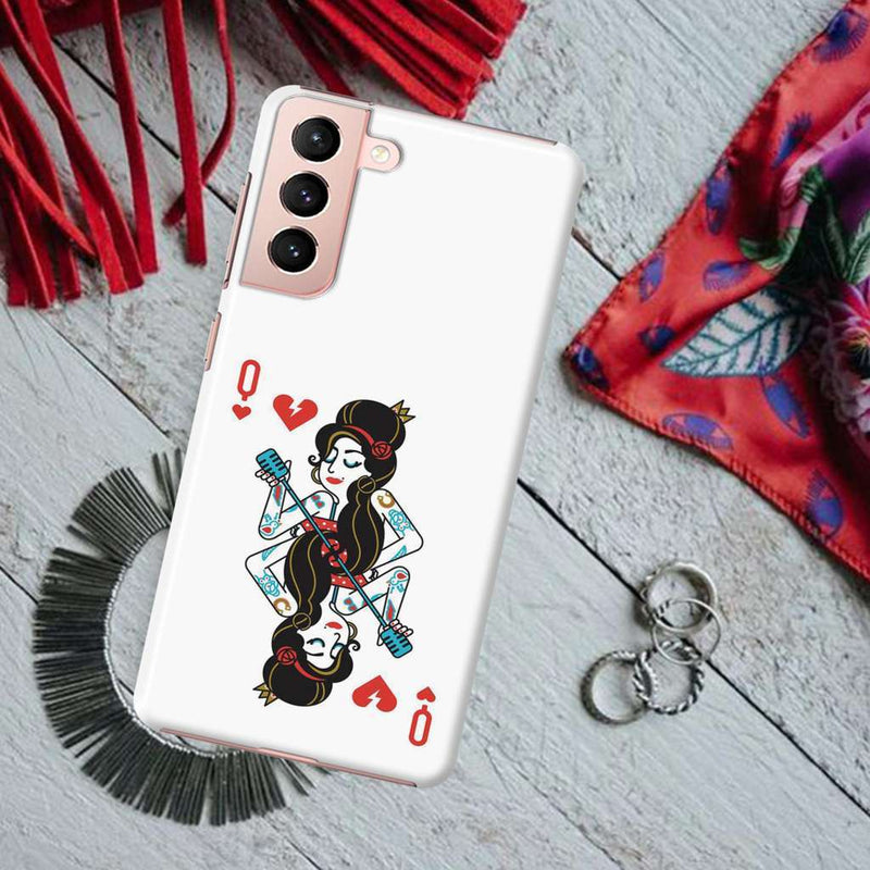 Queen Card Printed Slim Cases and Cover for Galaxy S21 Plus