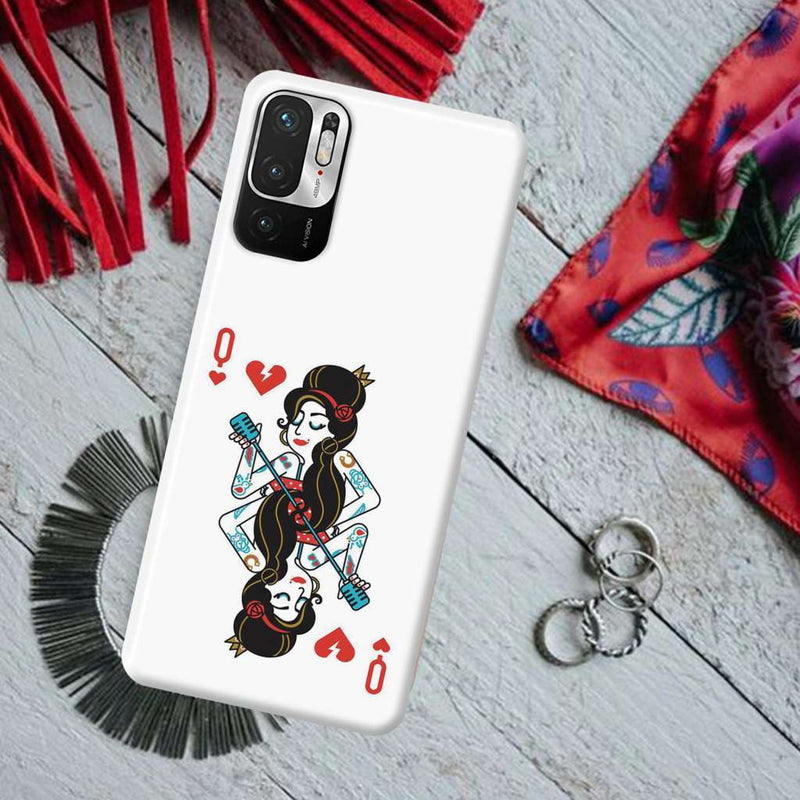 Queen Card Printed Slim Cases and Cover for Redmi Note 10T