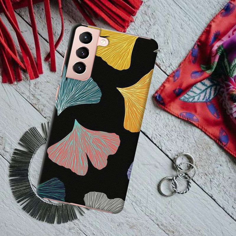 Colorful leafes Printed Slim Cases and Cover for Galaxy S21