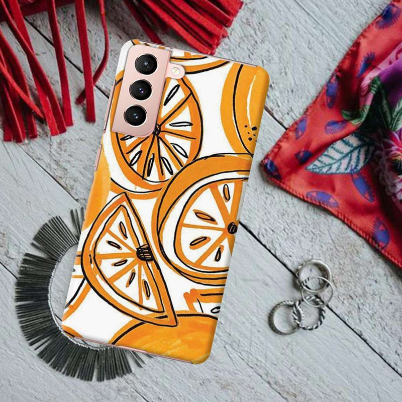 Orange Lemon Printed Slim Cases and Cover for Galaxy S21 Plus