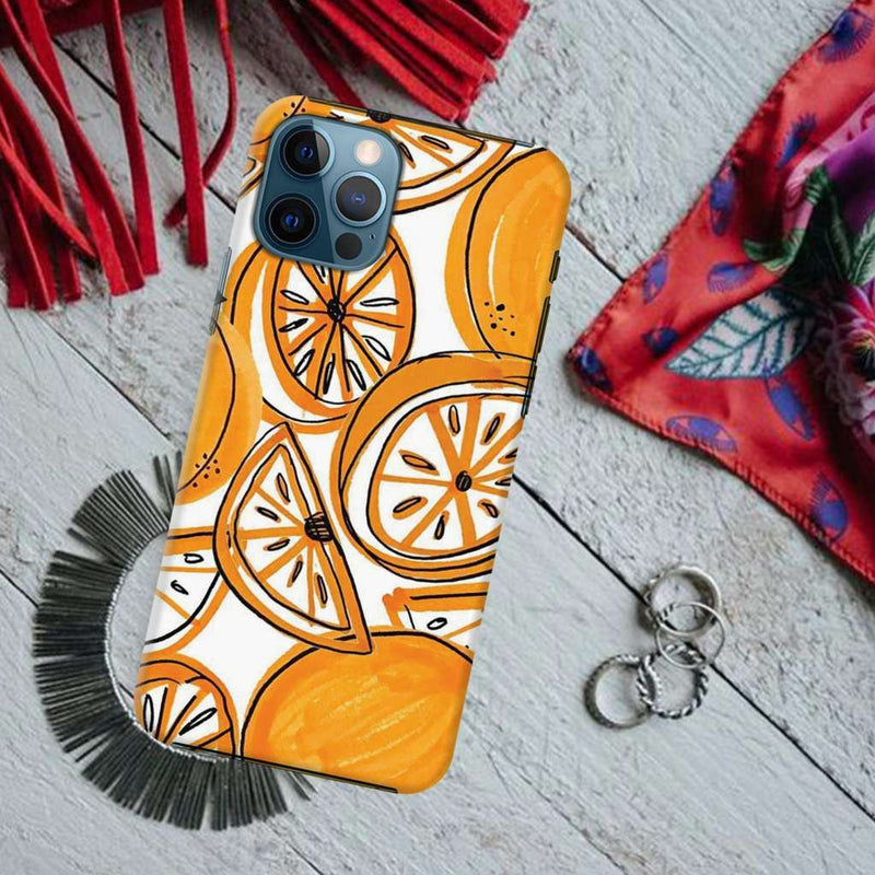 Orange Lemon Printed Slim Cases and Cover for iPhone 12 Pro