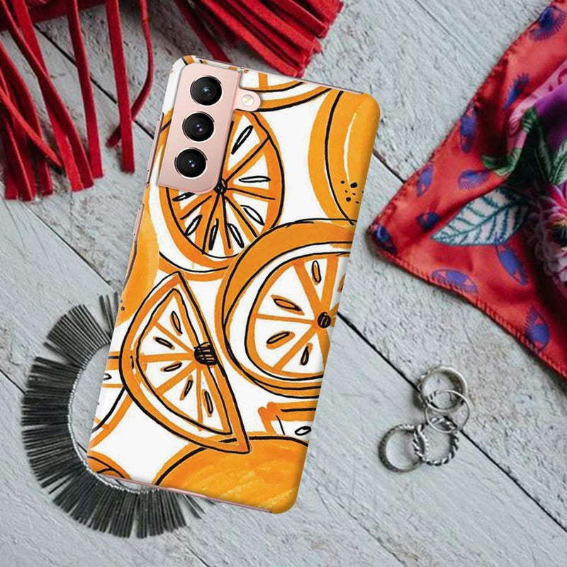 Orange Lemon Printed Slim Cases and Cover for Galaxy S21