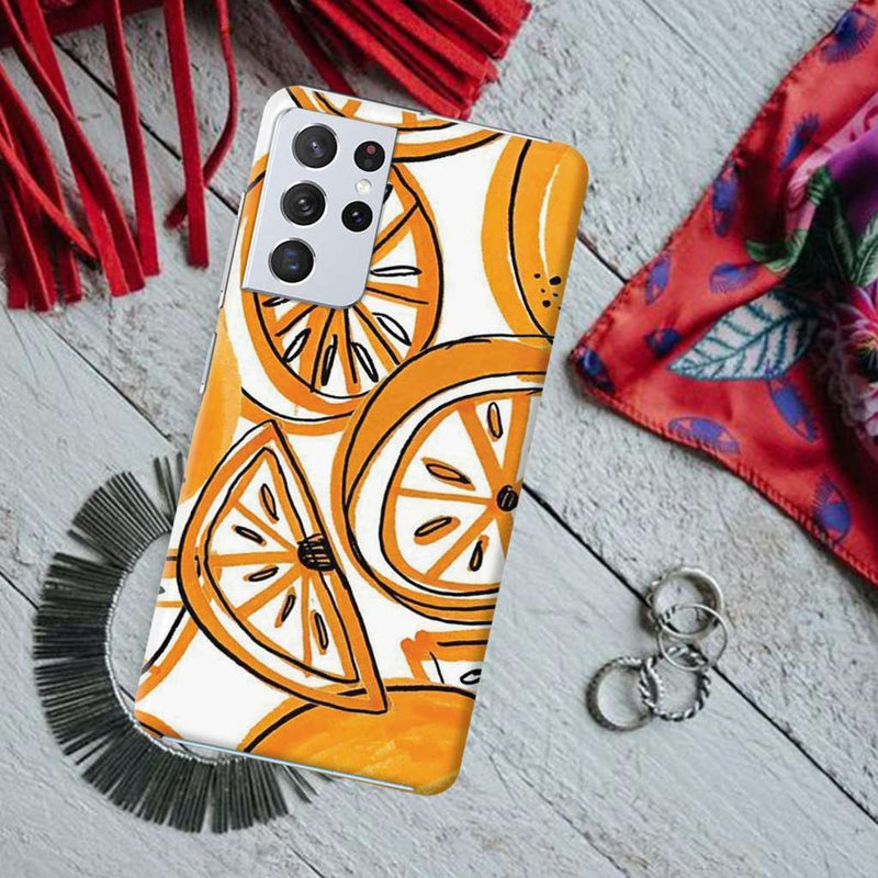 Orange Lemon Printed Slim Cases and Cover for Galaxy S21 Ultra