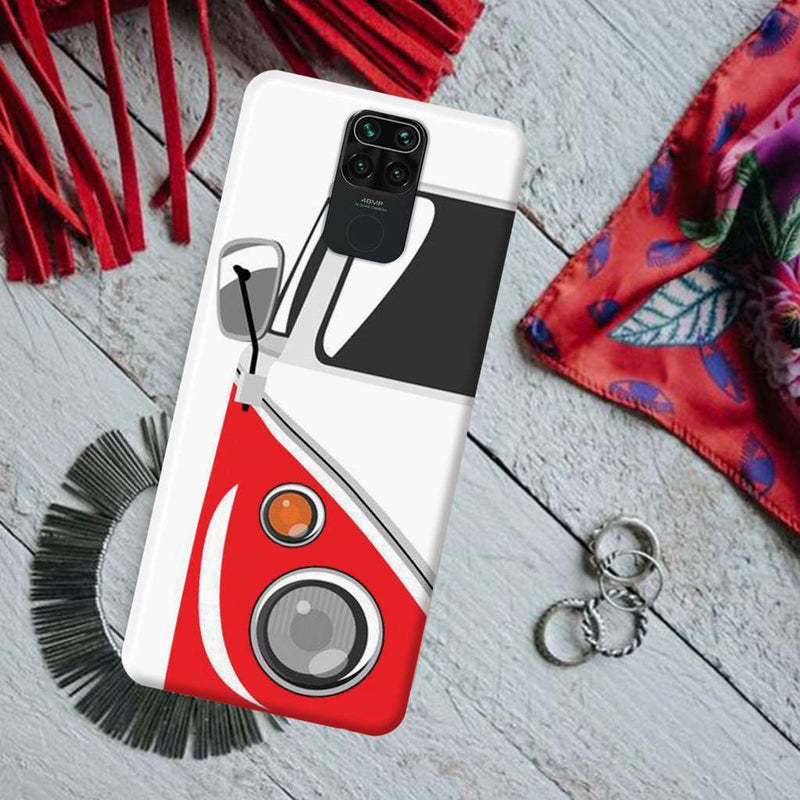 Red Volkswagon Printed Slim Cases and Cover for Redmi Note 9