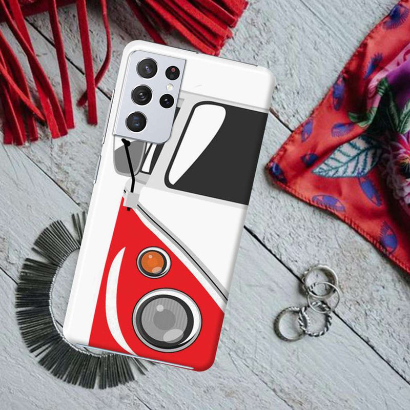 Red Volkswagon Printed Slim Cases and Cover for Galaxy S21 Ultra