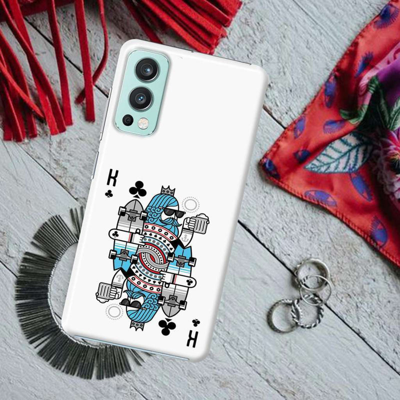 King 2 Card Printed Slim Cases and Cover for OnePlus Nord 2