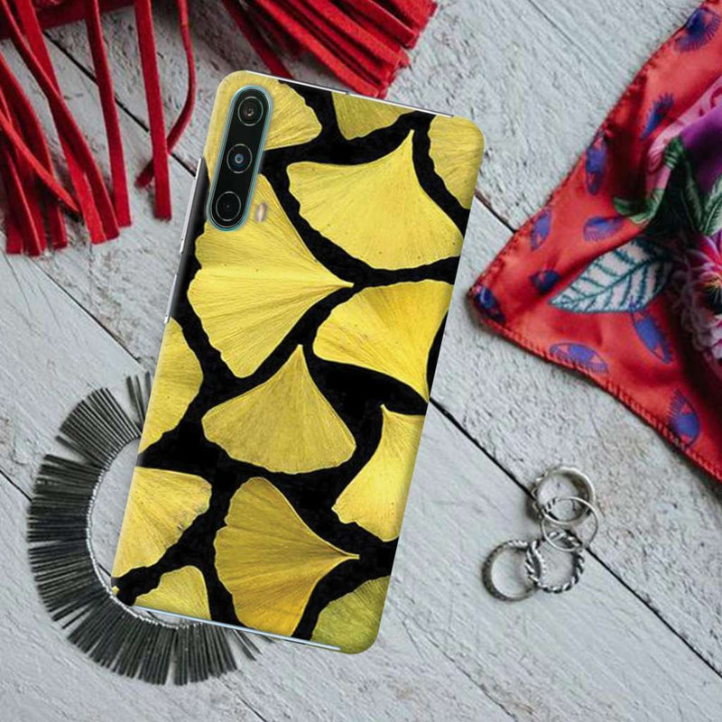 Yellow Leafs Printed Slim Cases and Cover for OnePlus Nord CE 5G