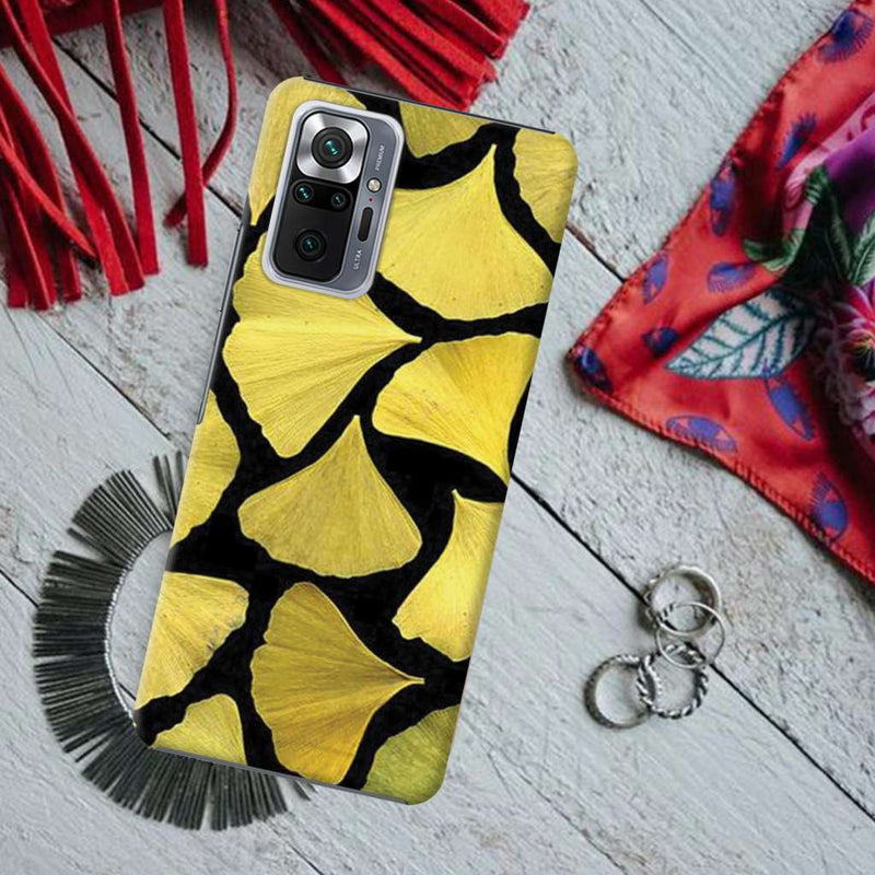 Yellow Leafs Printed Slim Cases and Cover for Redmi Note 10 Pro