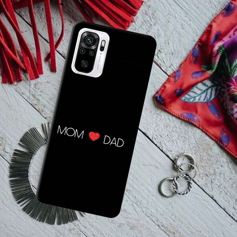 Mom and Dad Printed Slim Cases and Cover for Redmi Note 10