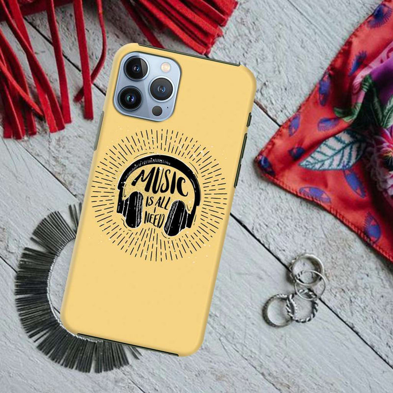 Music is all i need Printed Slim Cases and Cover for iPhone 13 Pro