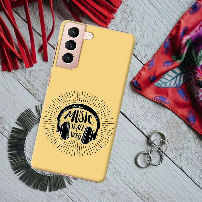 Music is all i need Printed Slim Cases and Cover for Galaxy S21 Plus