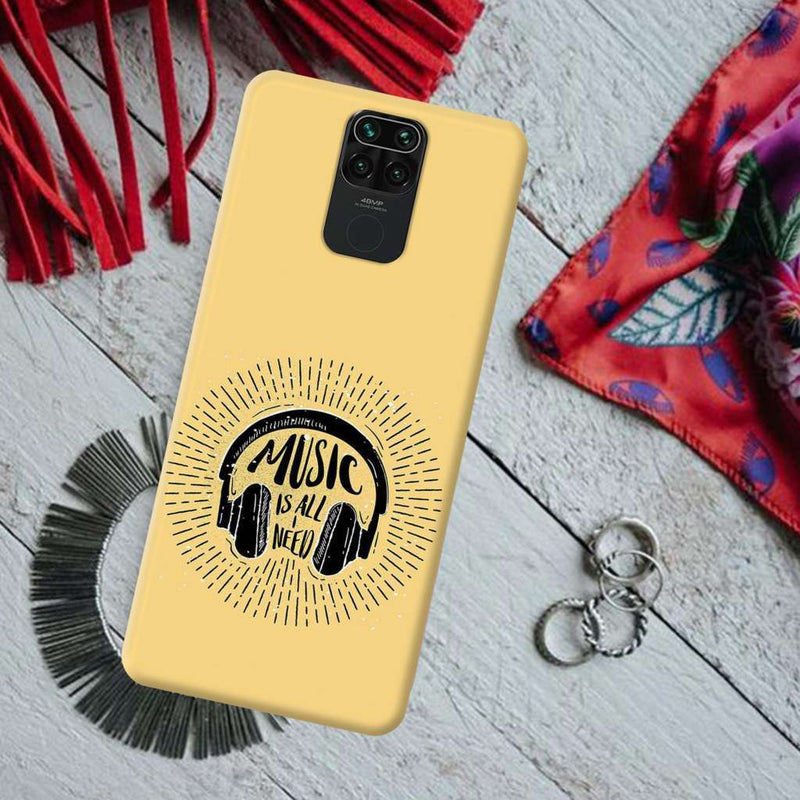 Music is all i need Printed Slim Cases and Cover for Redmi Note 9