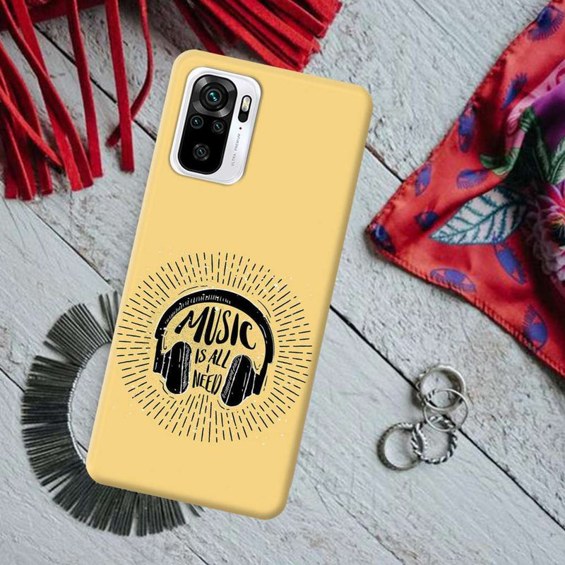 Music is all i need Printed Slim Cases and Cover for Redmi Note 10