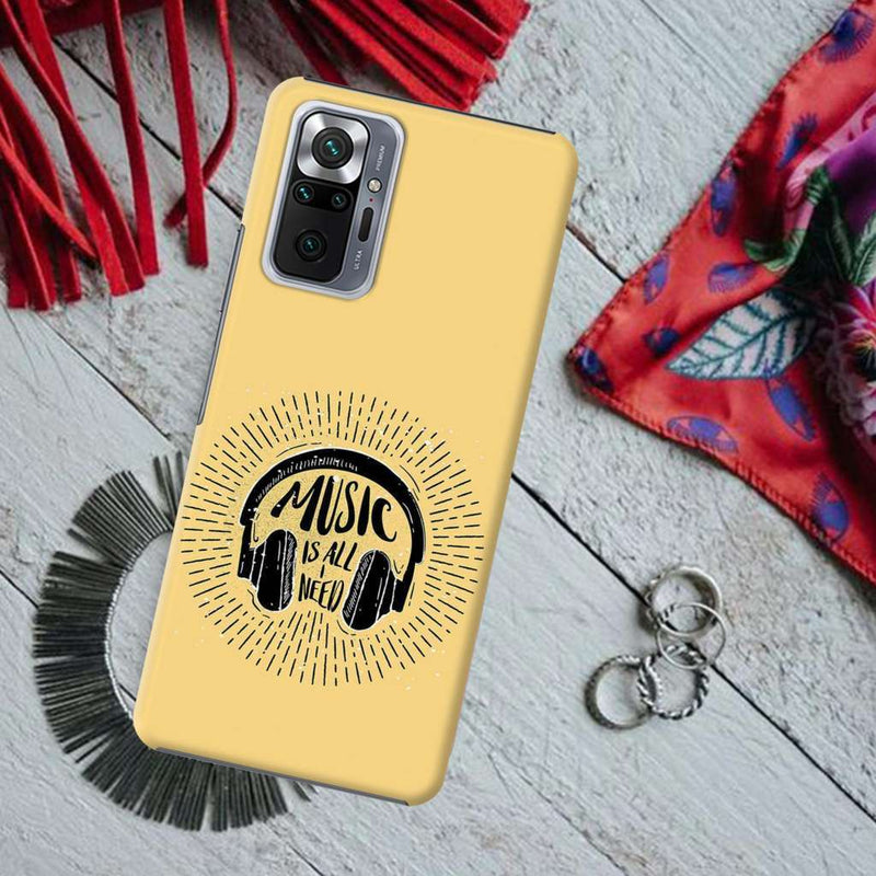 Music is all i need Printed Slim Cases and Cover for Redmi Note 10 Pro