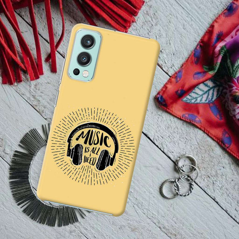 Music is all i need Printed Slim Cases and Cover for OnePlus Nord 2