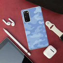 Blue and White Camouflage Printed Slim Cases and Cover for Galaxy S20 Plus