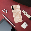 Cream and White Camouflage Printed Slim Cases and Cover for Galaxy A50S