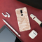 Cream and White Camouflage Printed Slim Cases and Cover for OnePlus 6