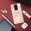 Cream and White Camouflage Printed Slim Cases and Cover for Redmi Note 9