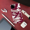 Maroon and White Camouflage Printed Slim Cases and Cover for iPhone 11 Pro