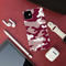 Maroon and White Camouflage Printed Slim Cases and Cover for iPhone 11