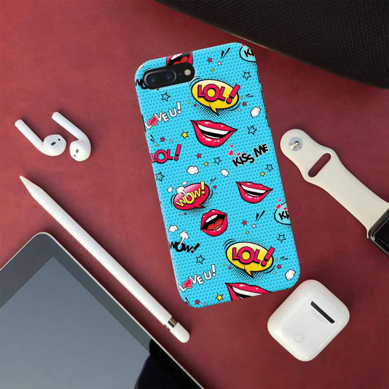 Kiss me Printed Slim Cases and Cover for iPhone 8 Plus