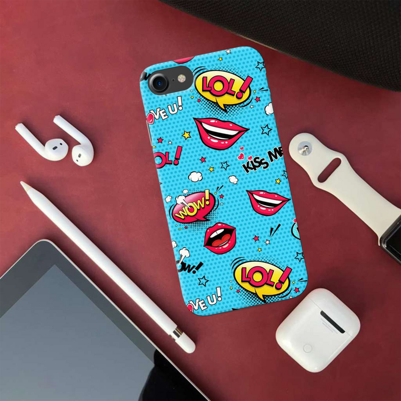 Kiss me Printed Slim Cases and Cover for iPhone 8