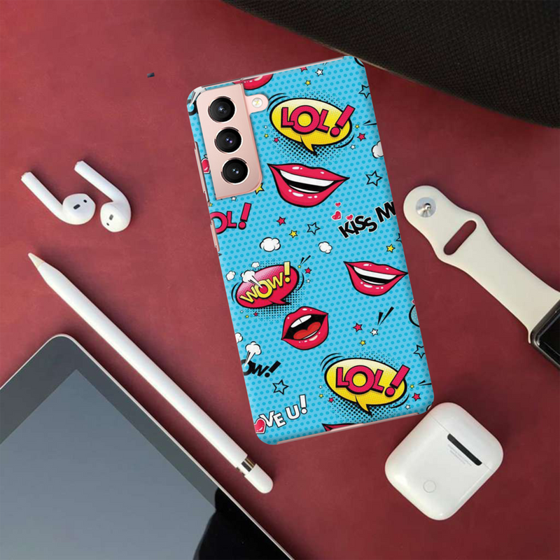 Kiss me Printed Slim Cases and Cover for Galaxy S21