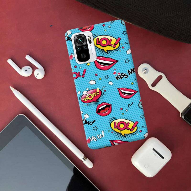 Kiss me Printed Slim Cases and Cover for Redmi Note 10