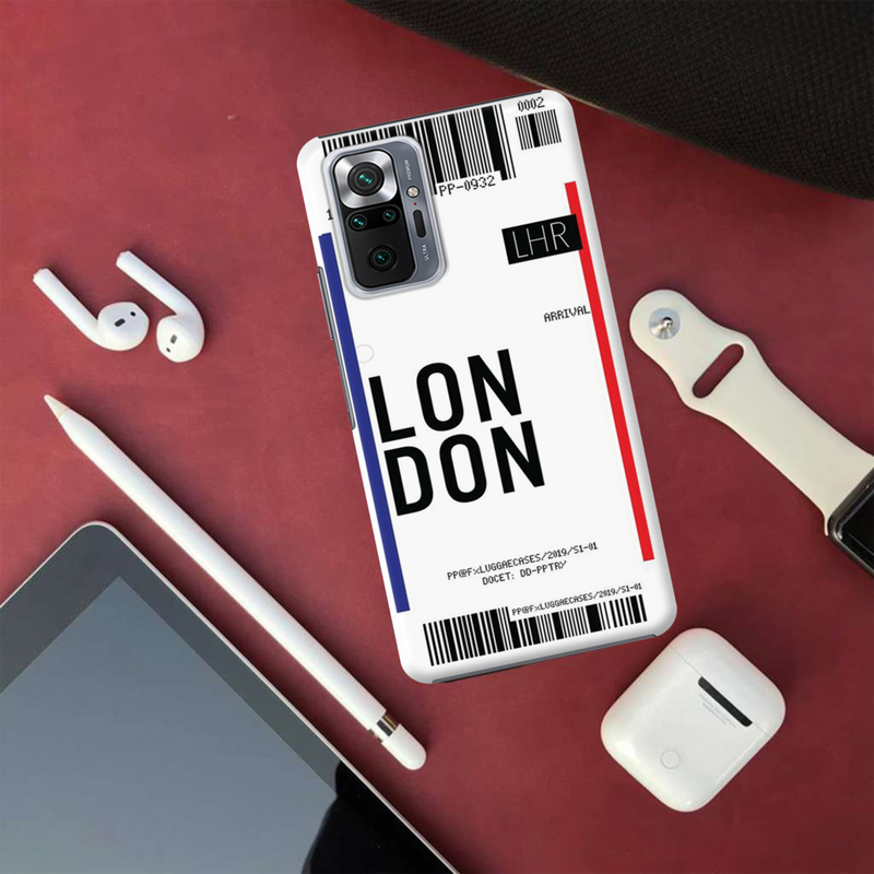 London Ticket Printed Slim Cases and Cover for Redmi Note 10 Pro