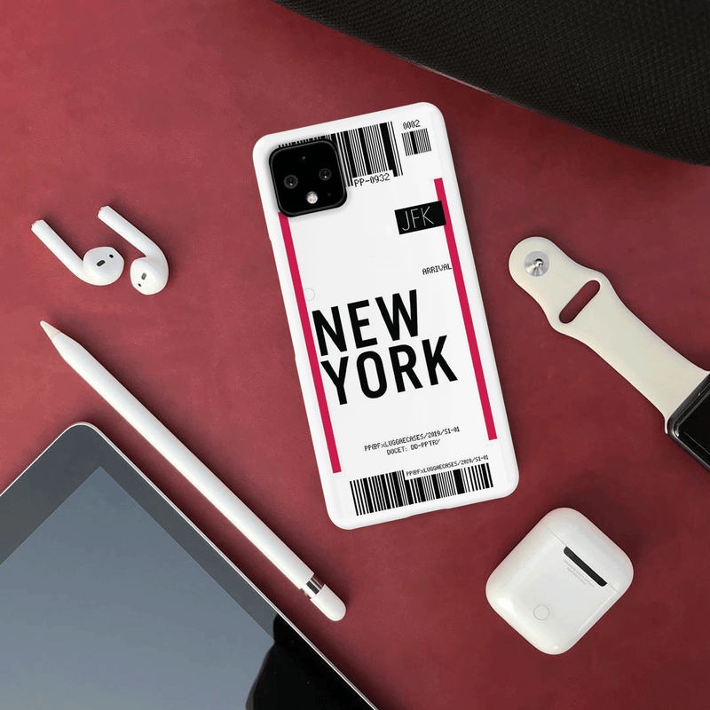 New York ticket Printed Slim Cases and Cover for Pixel 4