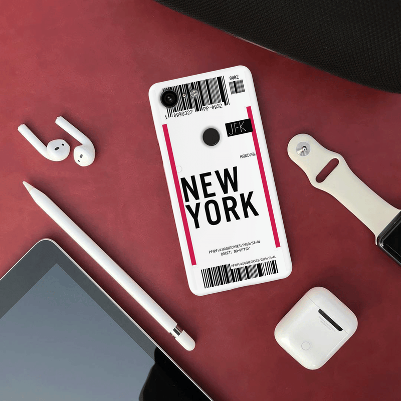 New York ticket Printed Slim Cases and Cover for Pixel 3